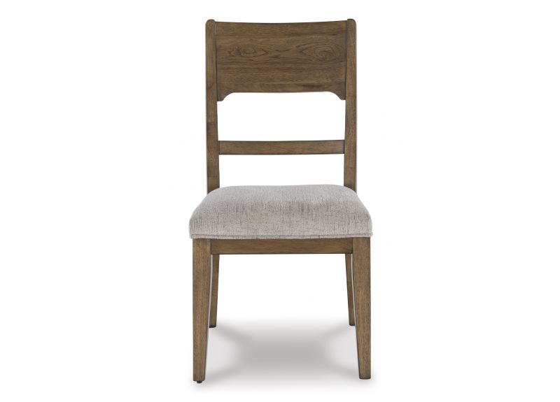 Wooden Dining Chair in Brown with Foam Cushion - Harrow